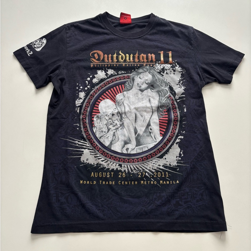 Tribal Y2K affliction style shirt